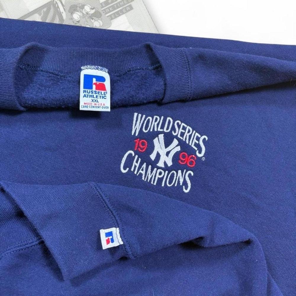Vintage 90s Russell Athletic New York Yankees 1996 World Series Sweatshirt XXL